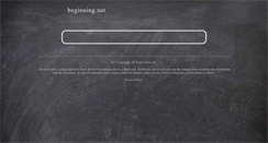 Desktop Screenshot of beginning.net